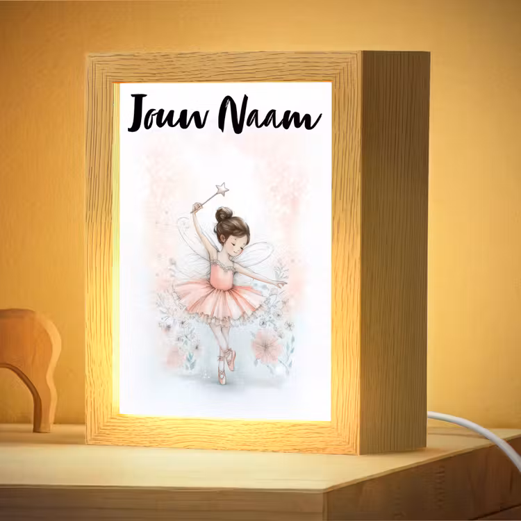 Nachtlampje met naam - Ballerina - Fee - Roze — 4