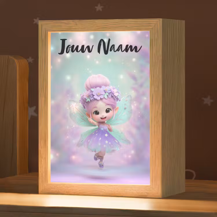 Nachtlampje met naam - Fee - Paars - Sprookje — 1