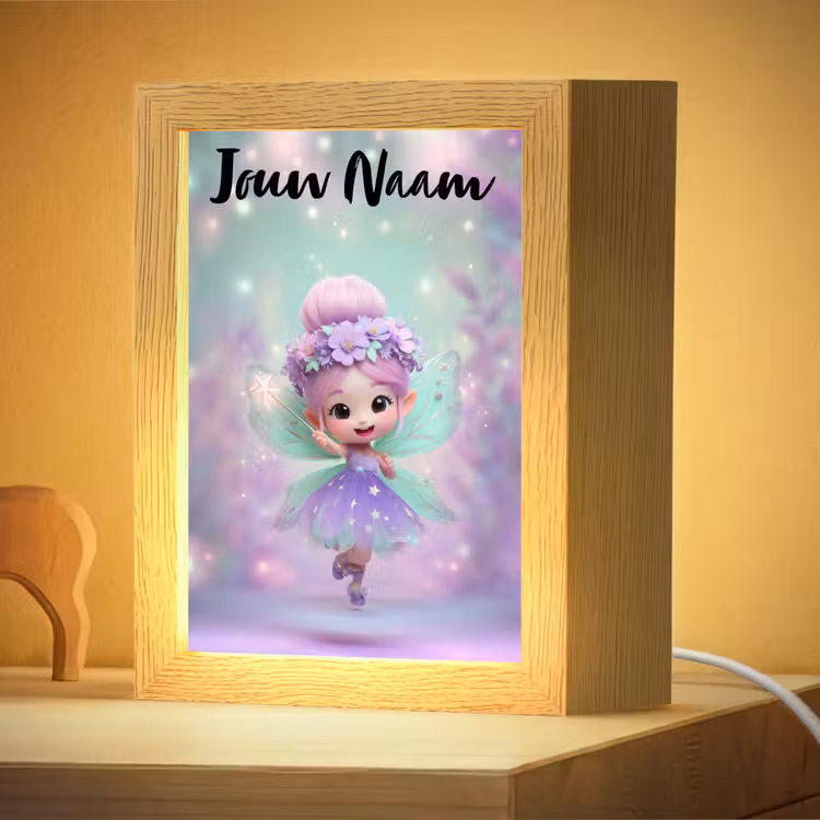 Nachtlampje met naam - Fee - Paars - Sprookje — 4