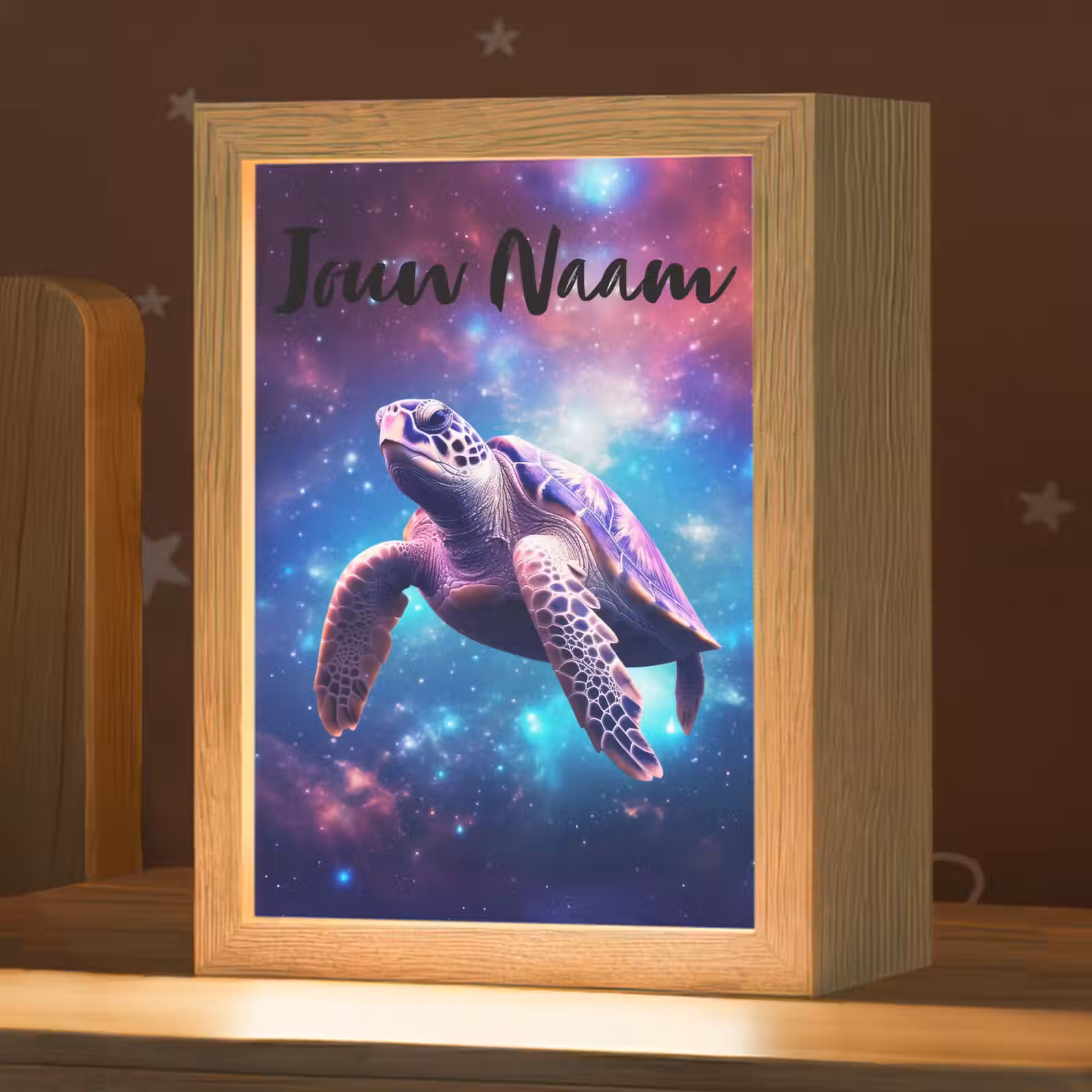 Nachtlampje met naam - Schildpad - Dier - Galaxy - Ruimte — 1