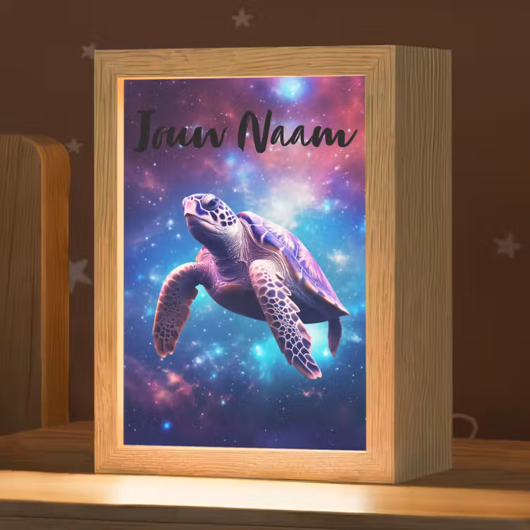 Nachtlampje met naam - Schildpad - Dier - Galaxy - Ruimte — 1