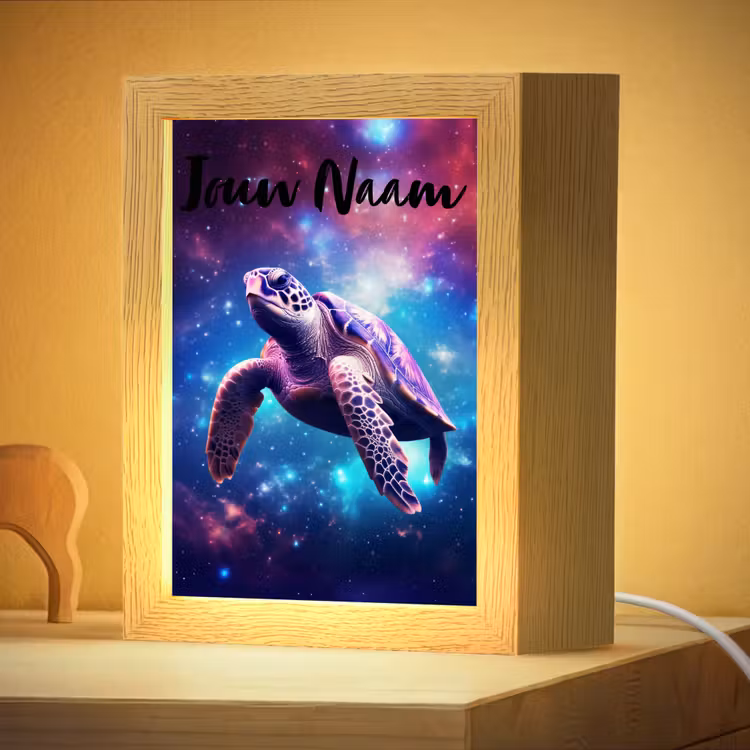 Nachtlampje met naam - Schildpad - Dier - Galaxy - Ruimte — 4
