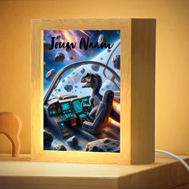 Nachtlampje met naam - Dino - Ruimte - Jongens — 4