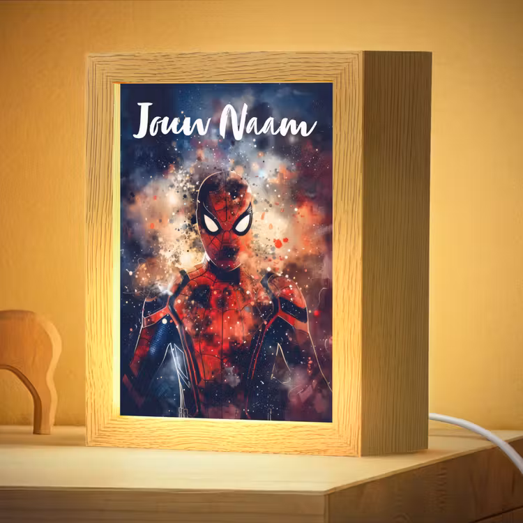 Nachtlampje met naam - Superheld - Jongens - Rook - Kleuren — 4