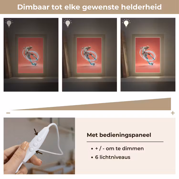 Nachtlampje - Voetballer - Bal - Lichtcirkel - Rood — 6