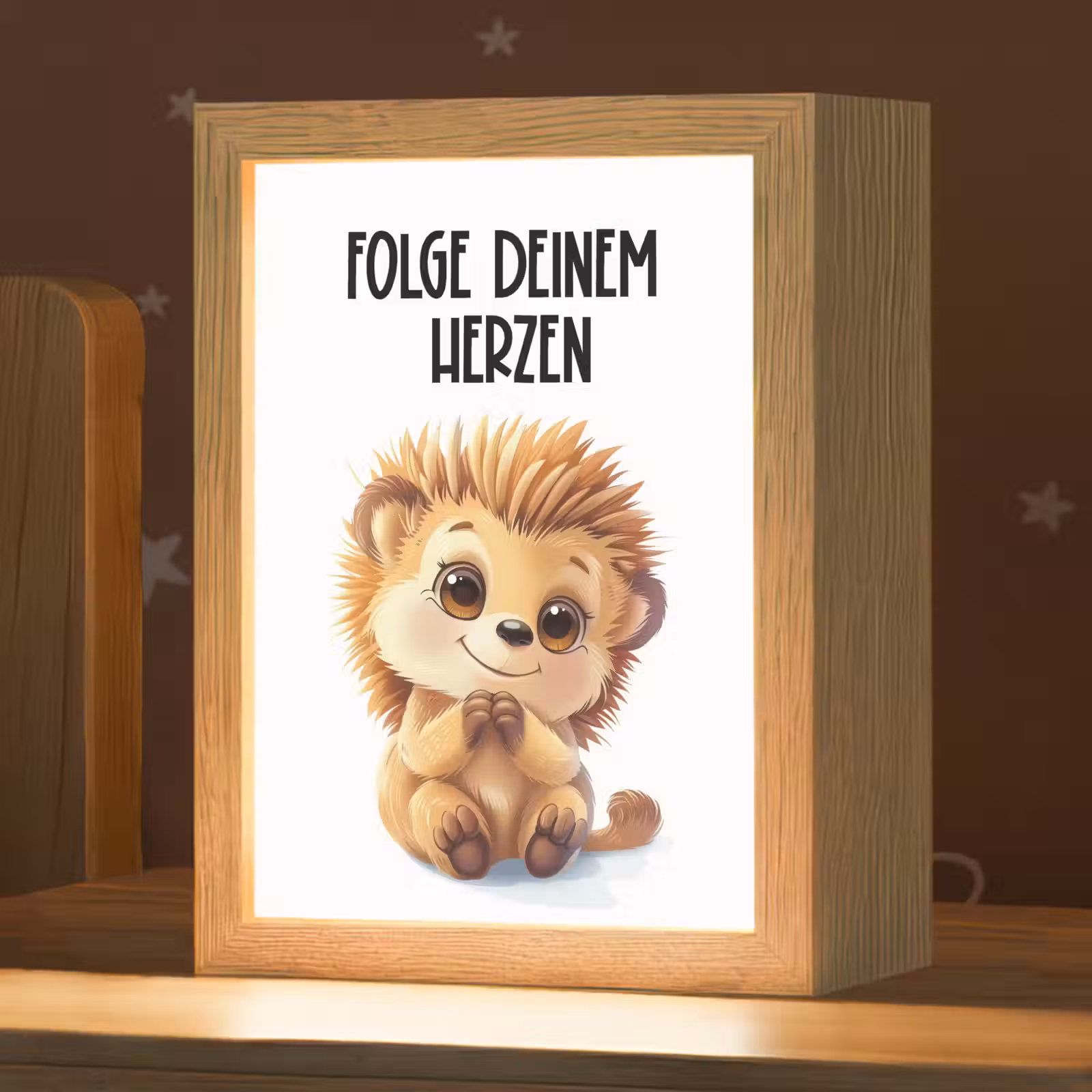 Nachtlampje - Egel - Wit - Dieren - Quote - Hart — 1