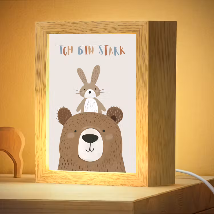 Nachtlampje - Beer - Konijn - Beige - Dieren - Quote — 4