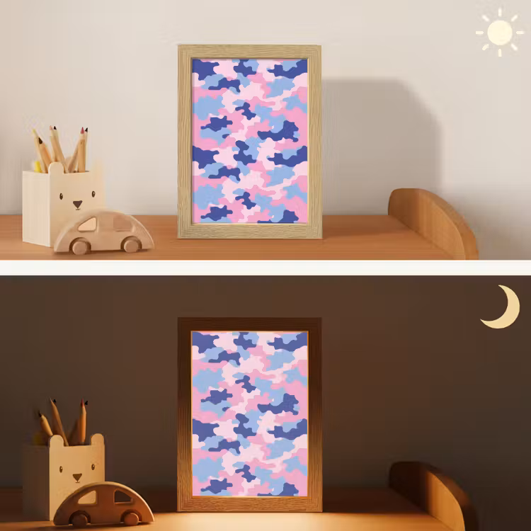 Nachtlampje - Camouflage - Patroon - Donkerblauw — 7