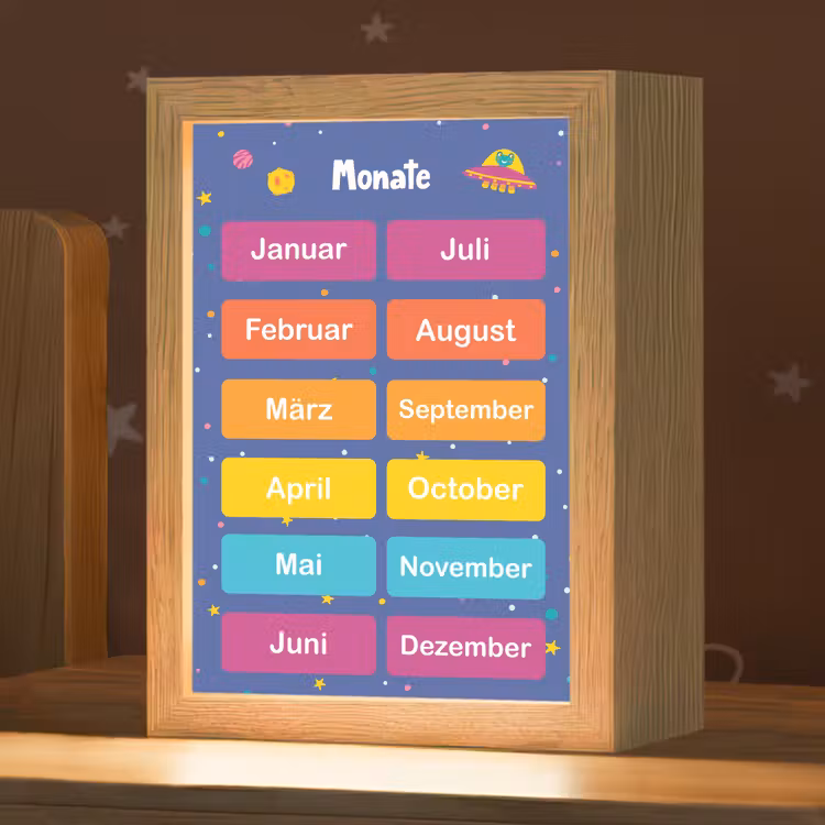 Nachtlampje - Educatief - Maanden - Ruimte - Leren — 1