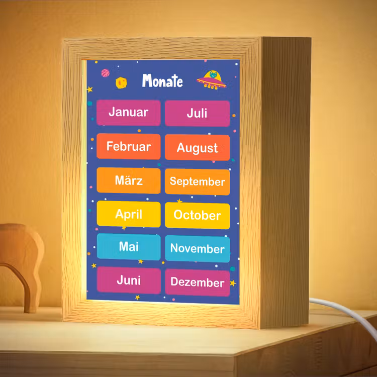 Nachtlampje - Educatief - Maanden - Ruimte - Leren — 4