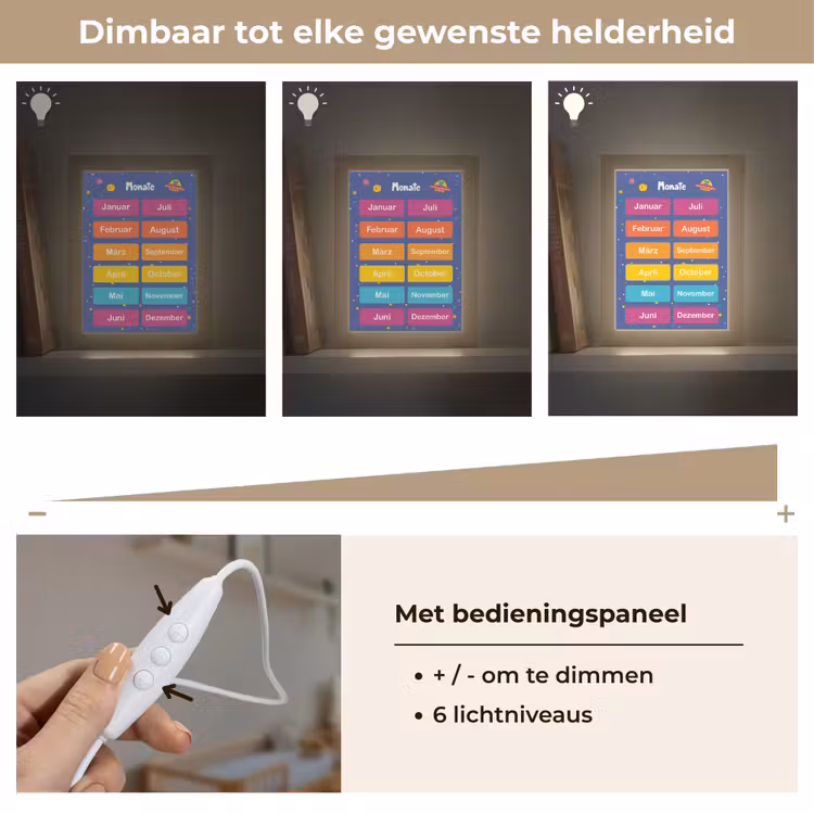 Nachtlampje - Educatief - Maanden - Ruimte - Leren — 6
