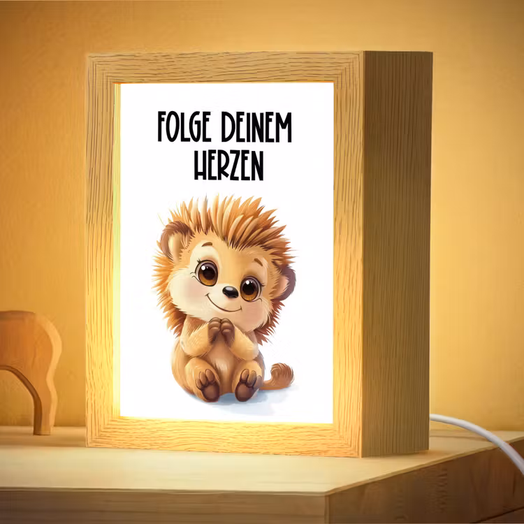 Nachtlampje - Egel - Wit - Dieren - Quote - Hart — 4