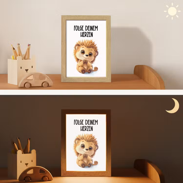 Nachtlampje - Egel - Wit - Dieren - Quote - Hart — 7