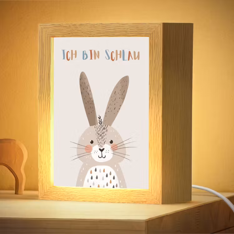 Nachtlampje - Konijn - Beige - Dier - Slim - Quote — 4