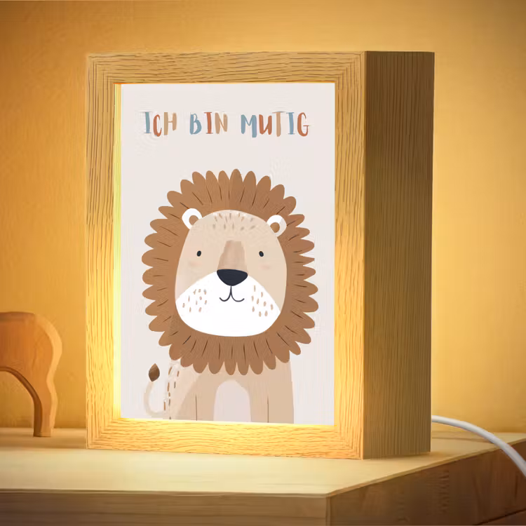 Nachtlampje - Leeuw - Beige - Dier - Moedig - Quote — 4
