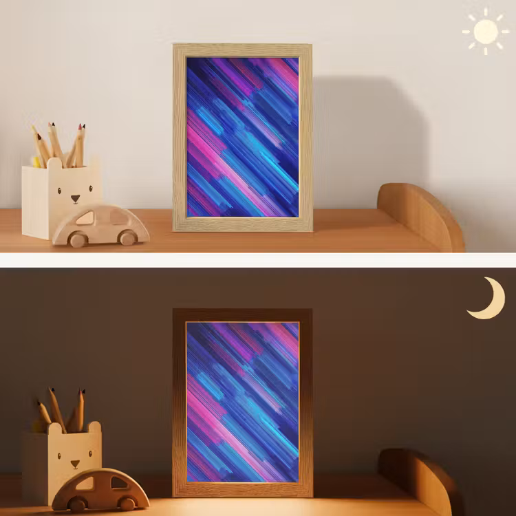 Nachtlampje - Lijnen - Abstract - Patroon - Donkerblauw — 7