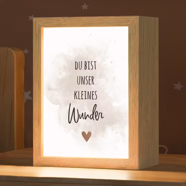 Nachtlampje - Quote - Wonder - Beige - Wit - Hart — 1