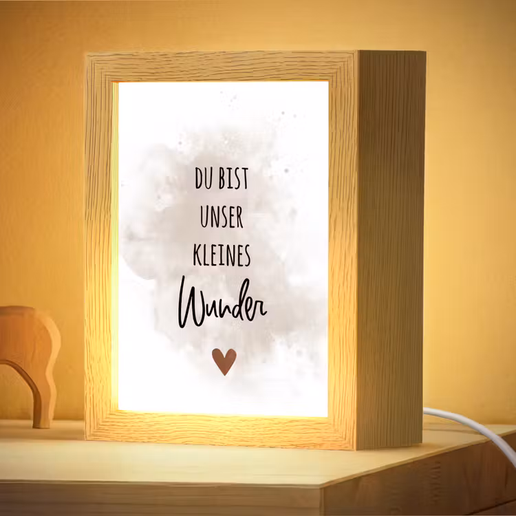 Nachtlampje - Quote - Wonder - Beige - Wit - Hart — 4