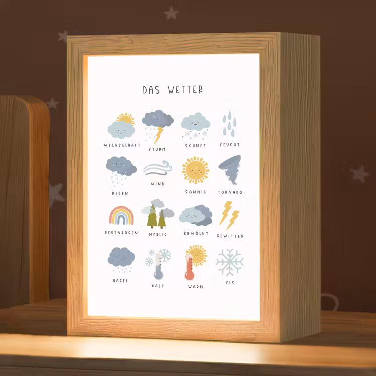 Nachtlampje - Educatief - Weer leren - Wit - Weerbericht — 1