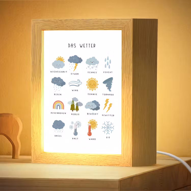 Nachtlampje - Educatief - Weer leren - Wit - Weerbericht — 4
