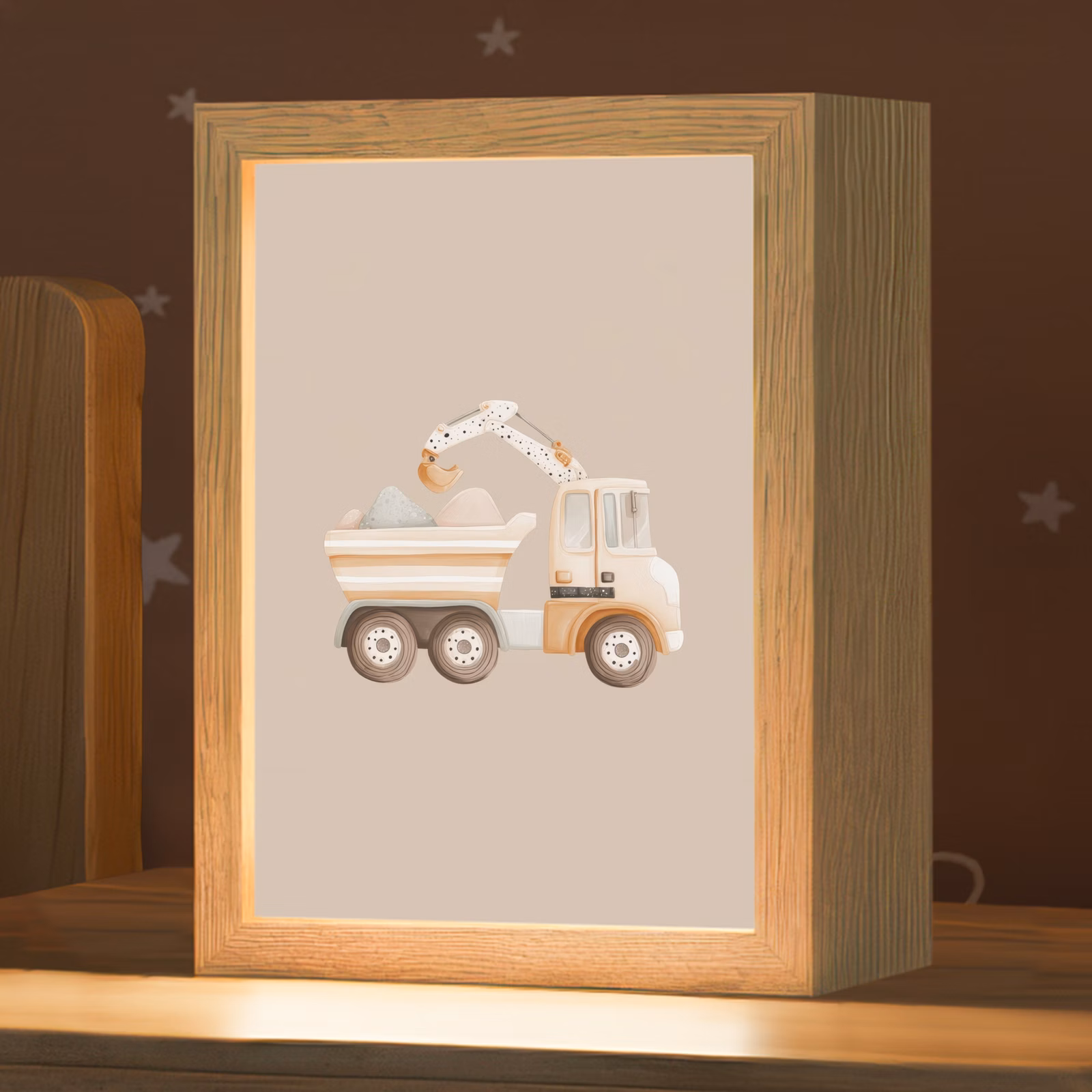 Nachtlampje - Kiepwagen - Auto - Beige — 1