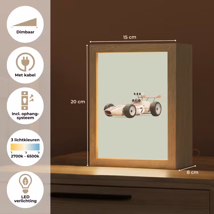 Nachtlampje - Beige - Raceauto - Groen — 2