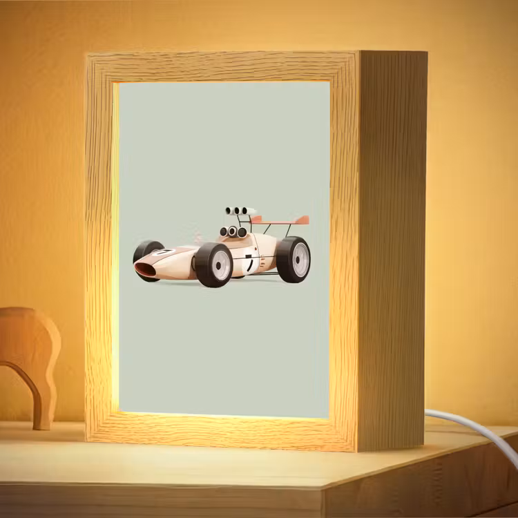 Nachtlampje - Beige - Raceauto - Groen — 4
