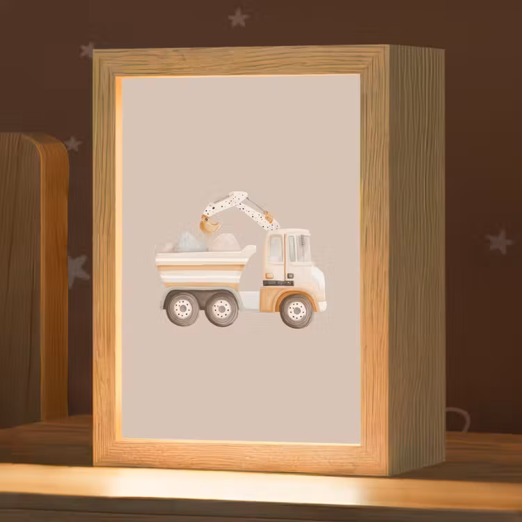 Nachtlampje - Kiepwagen - Auto - Beige — 1