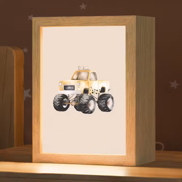 Nachtlampje - Monstertruck - Geel - Beige — 1