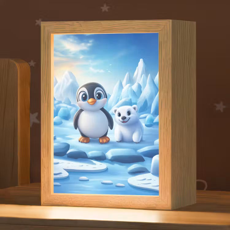 Nachtlampje - Pinguïn - IJsbeer - IJs - Sneeuw — 1