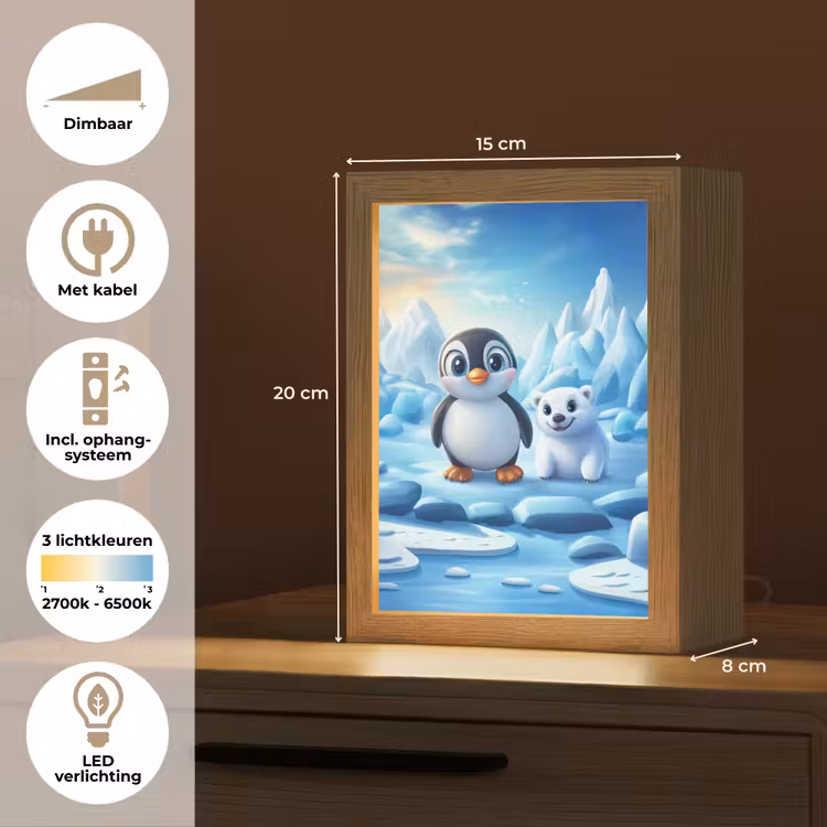 Nachtlampje - Pinguïn - IJsbeer - IJs - Sneeuw — 2