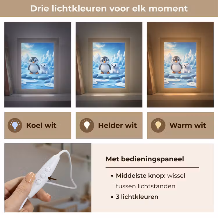 Nachtlampje - Pinguïn - IJsbeer - IJs - Sneeuw — 5