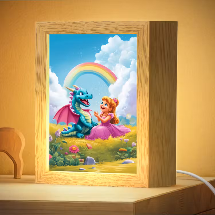 Nachtlampje - Prinses - Draak - Regenboog — 4