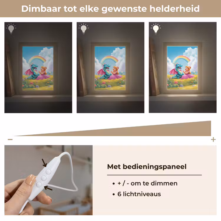 Nachtlampje - Prinses - Draak - Regenboog — 6