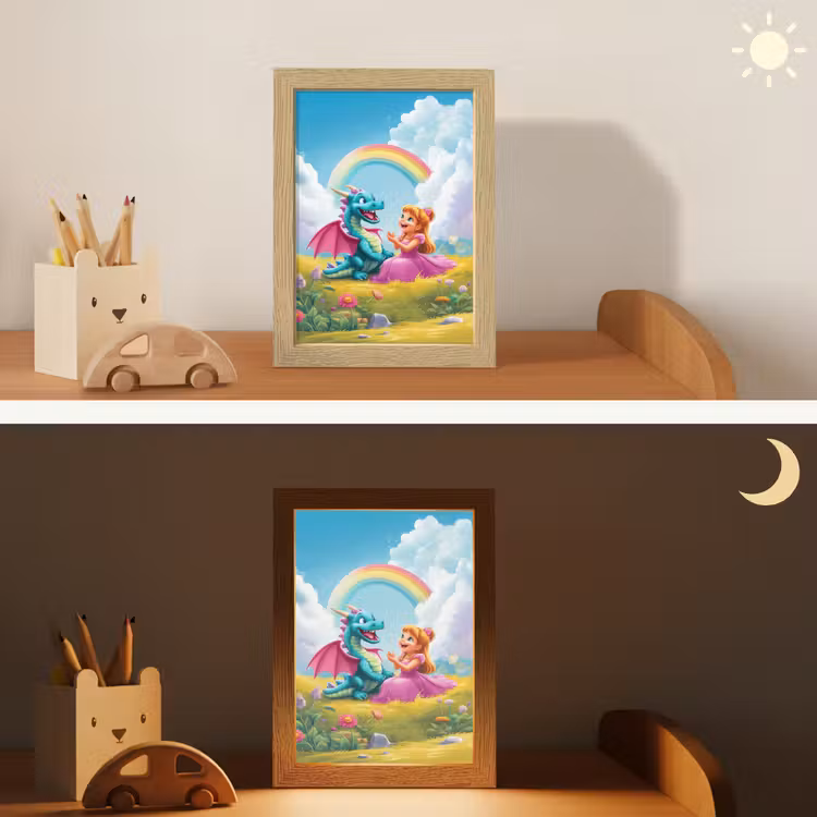Nachtlampje - Prinses - Draak - Regenboog — 7