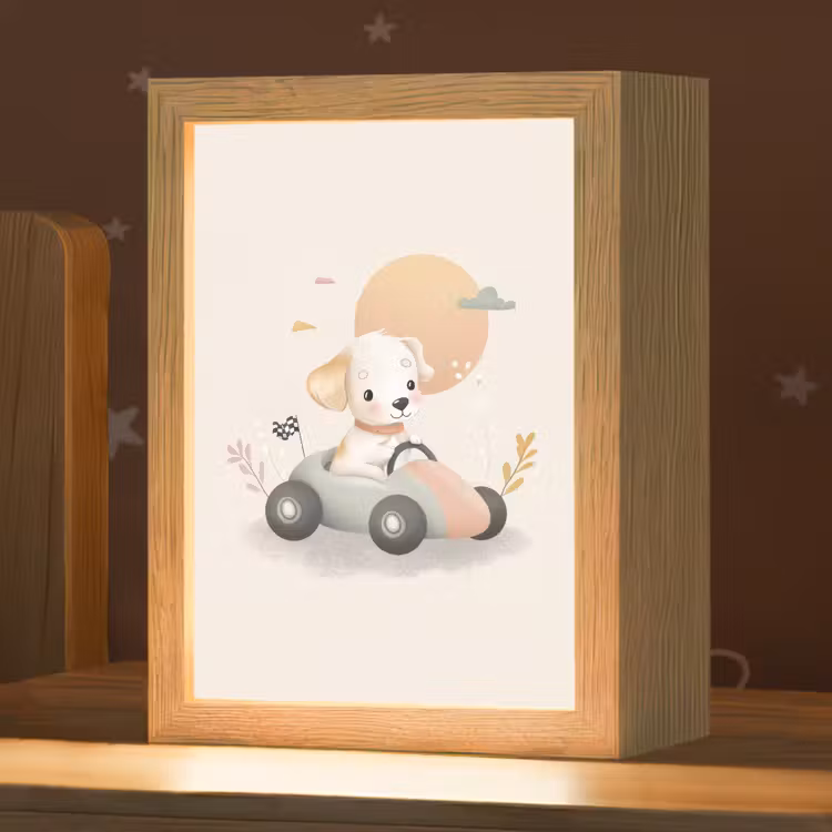 Nachtlampje - Puppy - Raceauto - Oranje — 1