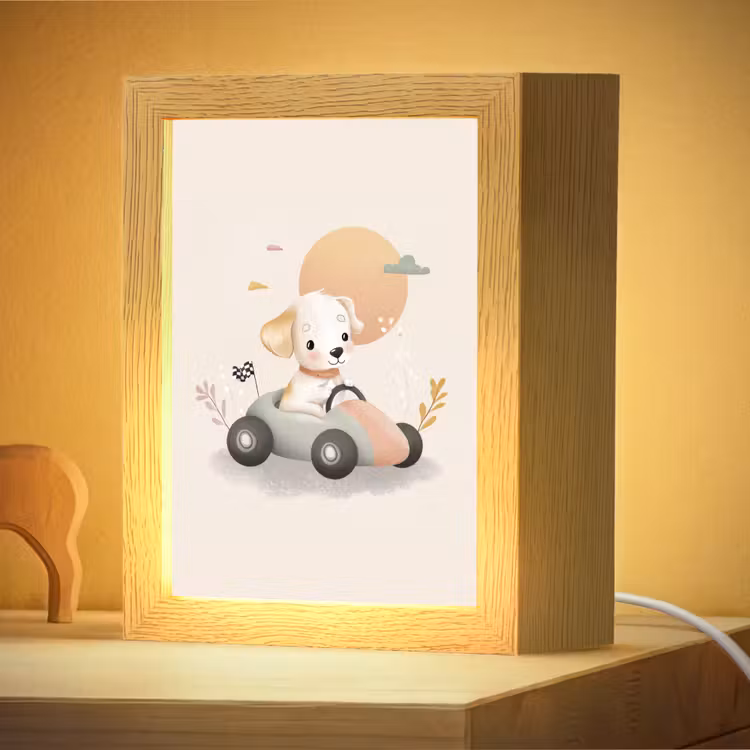 Nachtlampje - Puppy - Raceauto - Oranje — 4