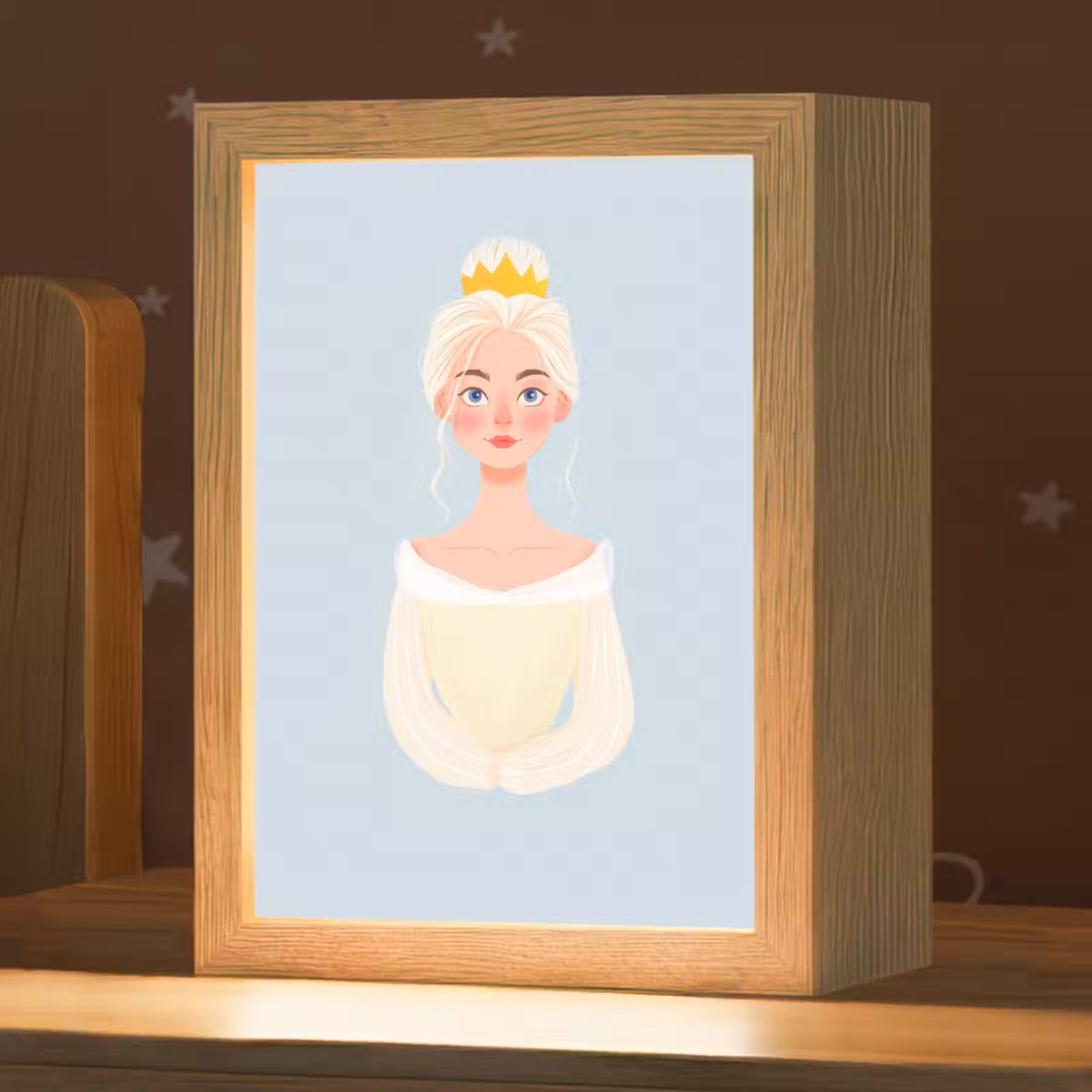 Nachtlampje - Prinses - Kroon - Blauw — 1