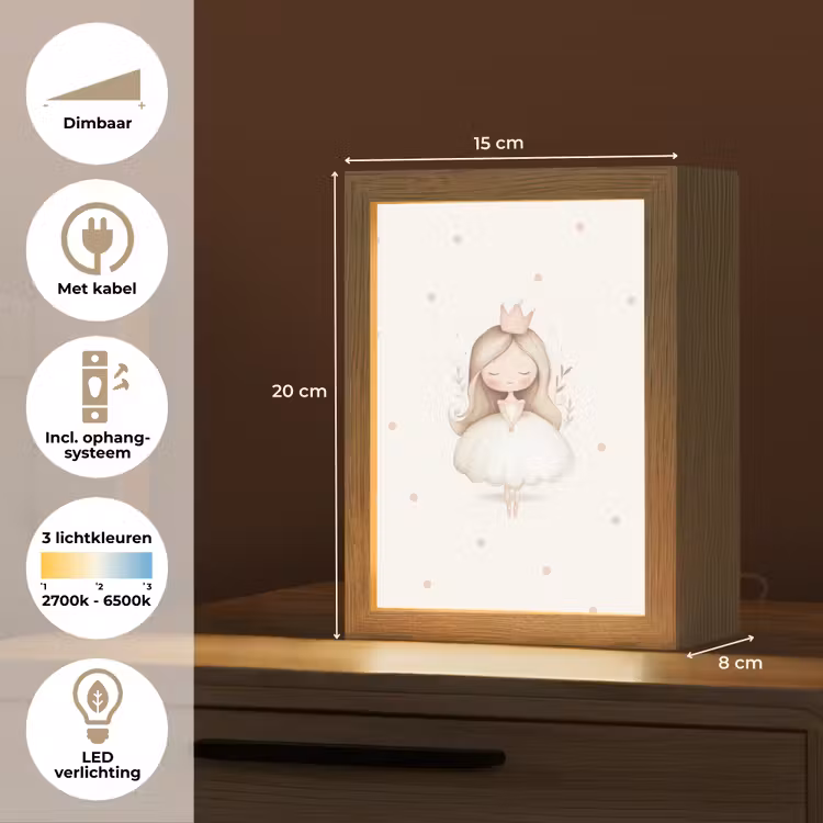 Nachtlampje - Ballerina - Prinses - Stippen — 2