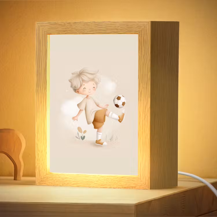Nachtlampje - Jongen - Beige - Minimalistisch - Voetbal — 4