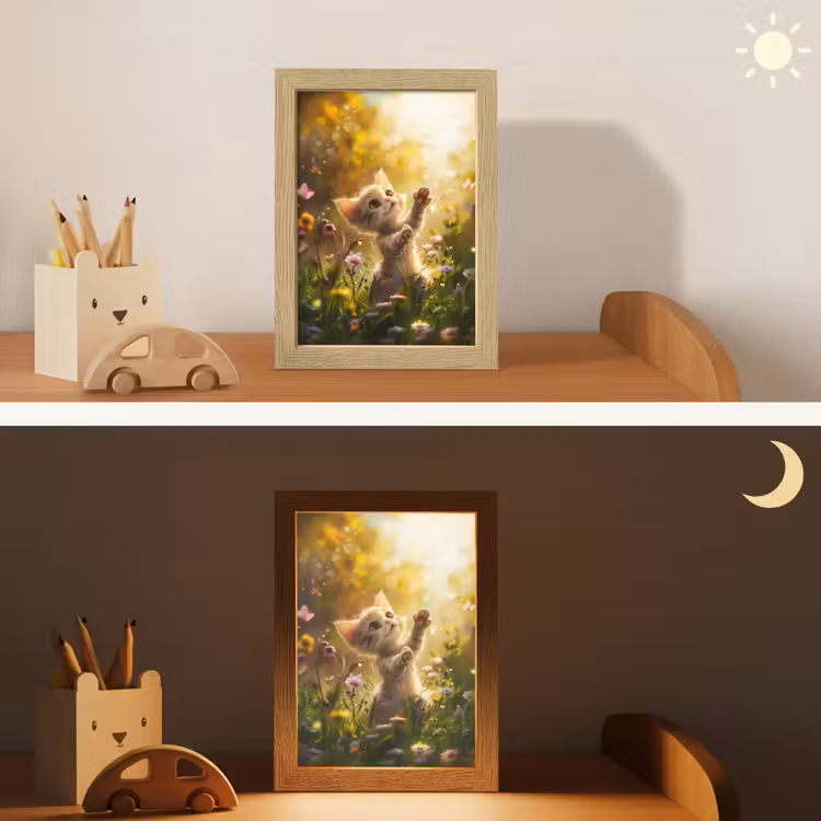 Nachtlampje - Kitten - Dier - Natuur - Bloemen — 7