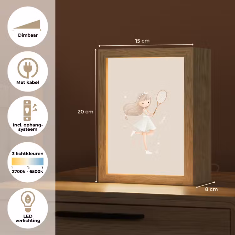 Nachtlampje - Meisje - Tennis - Beige — 2