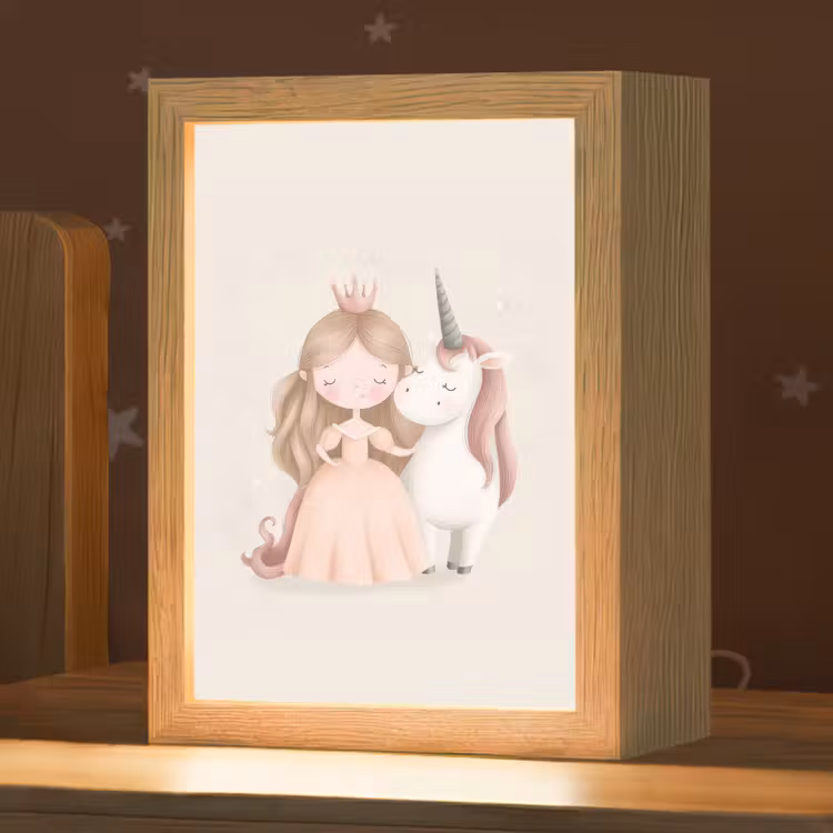 Nachtlampje - Prinses - Eenhoorn - Pastel — 1