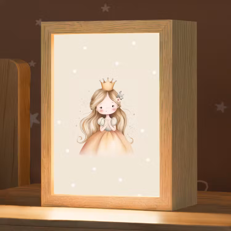 Nachtlampje - Prinses - Goud - Stippen — 1