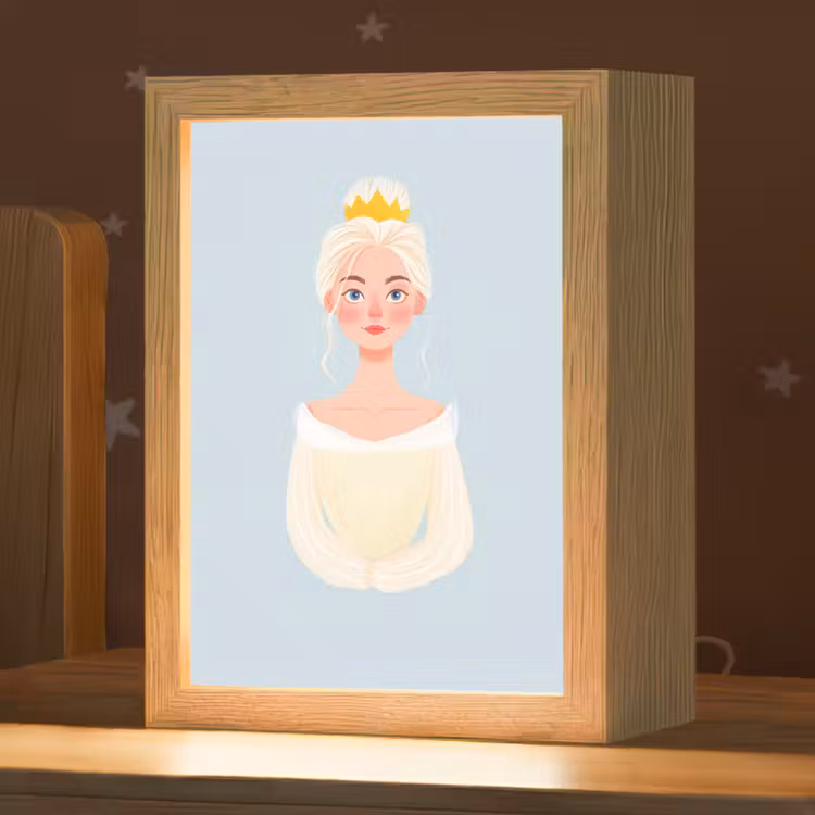 Nachtlampje - Prinses - Kroon - Blauw — 1