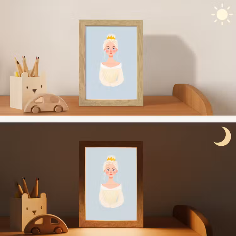 Nachtlampje - Prinses - Kroon - Blauw — 7