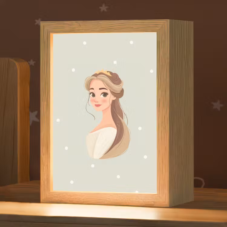 Nachtlampje - Prinses - Tiara - Groen - Stippen — 1