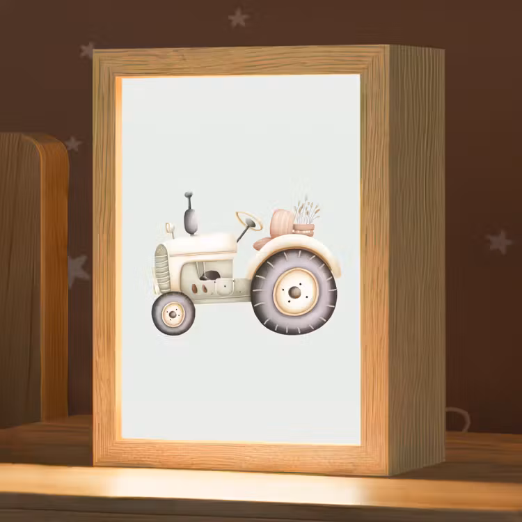 Nachtlampje - Vintage - Tractor - Pastel — 1