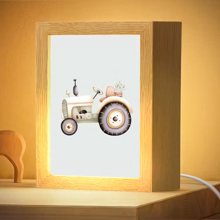 Nachtlampje - Vintage - Tractor - Pastel — 4