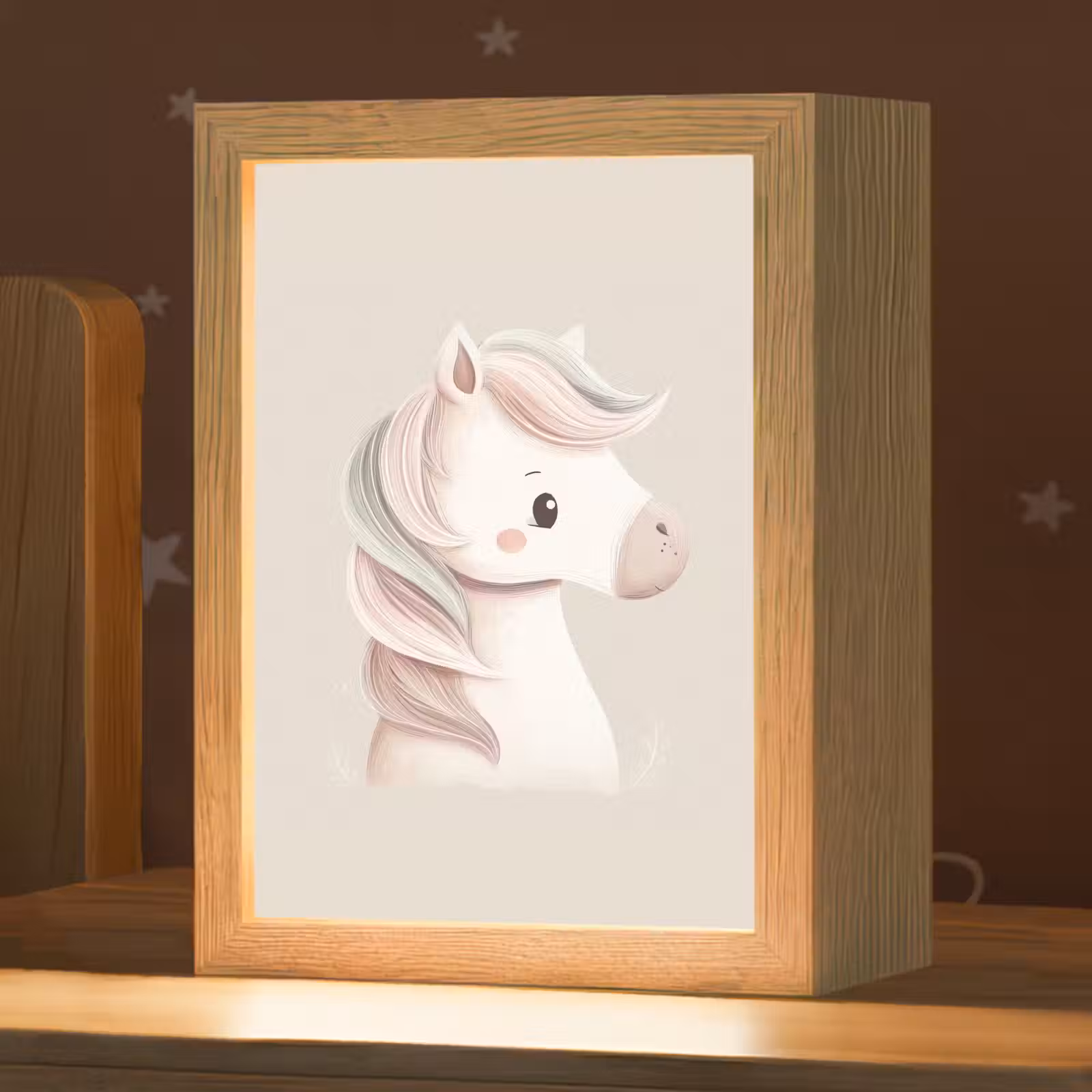 Nachtlampje - Pony - Minimalistisch - Pastel — 1